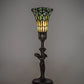 Meyda Lighting Stained Glass Pond Lily 259396 15" Mahogany Bronze Nouveau Lady Accent Table Lamp With Green Art Shade Glass