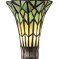 Meyda Lighting Stained Glass Pond Lily 259396 15" Mahogany Bronze Nouveau Lady Accent Table Lamp With Green Art Shade Glass