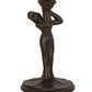 Meyda Lighting Stained Glass Pond Lily 259396 15" Mahogany Bronze Nouveau Lady Accent Table Lamp With Green Art Shade Glass