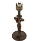Meyda Lighting Stained Glass Pond Lily 259396 15" Mahogany Bronze Nouveau Lady Accent Table Lamp With Green Art Shade Glass