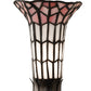 Meyda Lighting Stained Glass Pond Lily 259397 15" Mahogany Bronze Nouveau Lady Accent Table Lamp With Pink & White Art Shade Glass