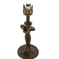 Meyda Lighting Stained Glass Pond Lily 259397 15" Mahogany Bronze Nouveau Lady Accent Table Lamp With Pink & White Art Shade Glass