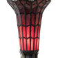 Meyda Lighting Stained Glass Pond Lily 259398 15" Mahogany Bronze Nouveau Lady Accent Table Lamp With Red Art Shade Glass