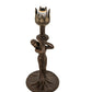 Meyda Lighting Stained Glass Pond Lily 259398 15" Mahogany Bronze Nouveau Lady Accent Table Lamp With Red Art Shade Glass