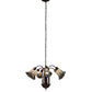 Meyda Lighting Stained Glass Pond Lily 26" 7-Light Mahogany Bronze Chandelier With Multi-Colored Shade Glass