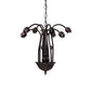 Meyda Lighting Stained Glass Pond Lily 26" 7-Light Mahogany Bronze Chandelier With Multi-Colored Shade Glass
