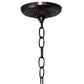 Meyda Lighting Stained Glass Pond Lily 26" 7-Light Mahogany Bronze Chandelier With Orange & Violet Shade Glass