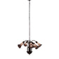 Meyda Lighting Stained Glass Pond Lily 26" 7-Light Mahogany Bronze Chandelier With Pink & White Shade Glass