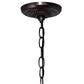 Meyda Lighting Stained Glass Pond Lily 26" 7-Light Mahogany Bronze Chandelier With Pink & White Shade Glass