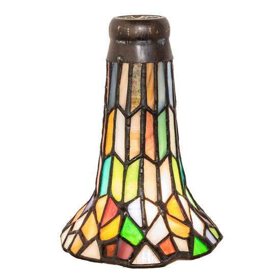 Meyda Lighting Stained Glass Pond Lily 4" Multi-Colored Shade Glass