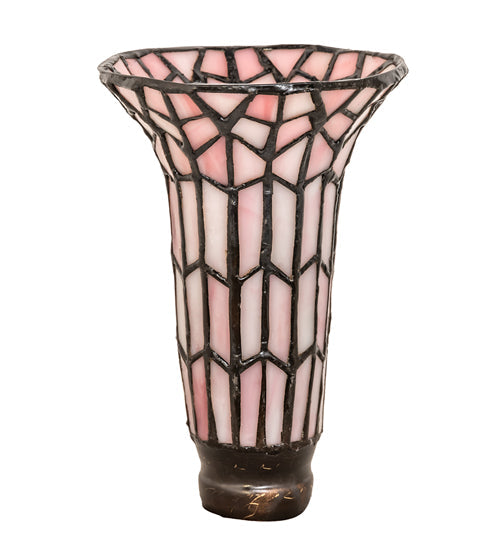 Meyda Lighting Stained Glass Pond Lily 4" Pink Shade Glass
