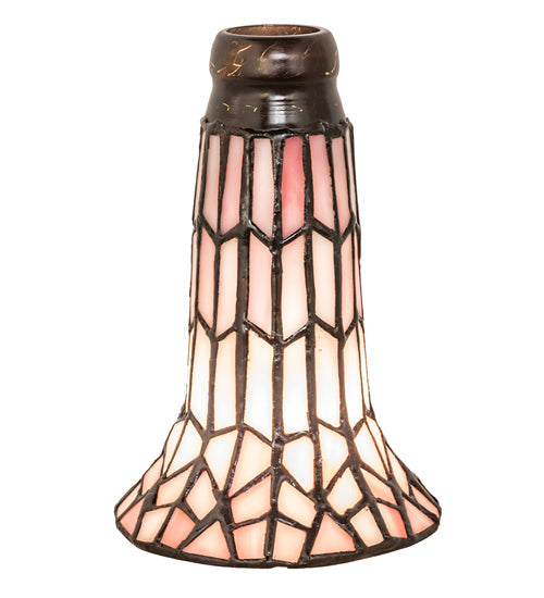 Meyda Lighting Stained Glass Pond Lily 4" Pink Shade Glass