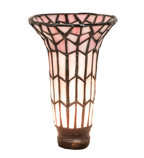 Meyda Lighting Stained Glass Pond Lily 4" Pink Shade Glass