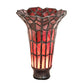 Meyda Lighting Stained Glass Pond Lily 4" Red Shade Glass