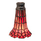 Meyda Lighting Stained Glass Pond Lily 4" Red Shade Glass
