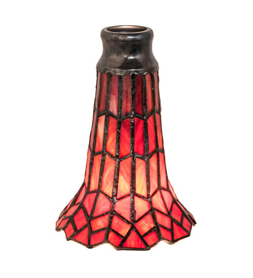 Meyda Lighting Stained Glass Pond Lily 4" Red Shade Glass