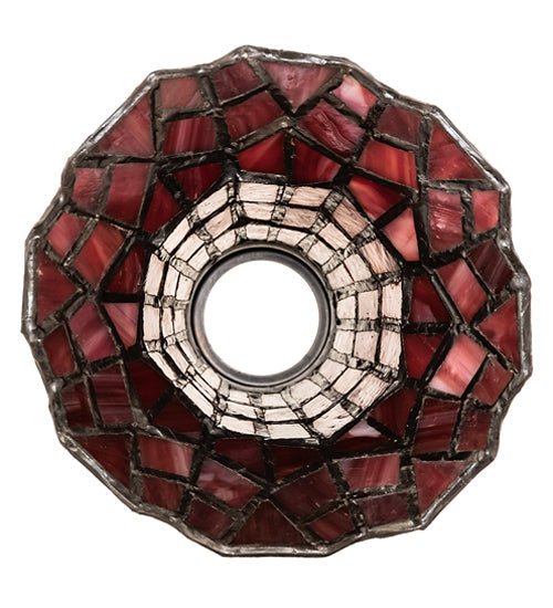 Meyda Lighting Stained Glass Pond Lily 4" Red Shade Glass
