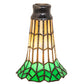 Meyda Lighting Stained Glass Pond Lily 4" Yellow & Green Shade Glass