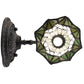 Meyda Lighting Stained Glass Pond Lily 6" Mahogany Bronze Wall Sconce With Green Shade Glass