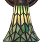 Meyda Lighting Stained Glass Pond Lily 6" Mahogany Bronze Wall Sconce With Green Shade Glass