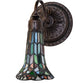 Meyda Lighting Stained Glass Pond Lily 6" Mahogany Bronze Wall Sconce With Multi-Colored Shade Glass