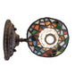 Meyda Lighting Stained Glass Pond Lily 6" Mahogany Bronze Wall Sconce With Multi-Colored Shade Glass