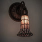 Meyda Lighting Stained Glass Pond Lily 6" Mahogany Bronze Wall Sconce With Pink Shade Glass