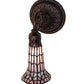 Meyda Lighting Stained Glass Pond Lily 6" Mahogany Bronze Wall Sconce With Pink Shade Glass