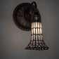 Meyda Lighting Stained Glass Pond Lily 6" Mahogany Bronze Wall Sconce With Pink & White Shade Glass