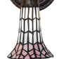 Meyda Lighting Stained Glass Pond Lily 6" Mahogany Bronze Wall Sconce With Pink & White Shade Glass