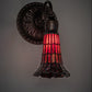 Meyda Lighting Stained Glass Pond Lily 6" Mahogany Bronze Wall Sconce With Red Shade Glass