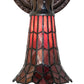 Meyda Lighting Stained Glass Pond Lily 6" Mahogany Bronze Wall Sconce With Red Shade Glass