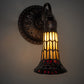 Meyda Lighting Stained Glass Pond Lily 6" Mahogany Bronze Wall Sconce With Red & Yellow Shade Glass