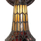 Meyda Lighting Stained Glass Pond Lily 6" Mahogany Bronze Wall Sconce With Red & Yellow Shade Glass