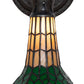 Meyda Lighting Stained Glass Pond Lily 6" Oil Rubbed Bronze Wall Sconce With Amber & Green Shade Glass