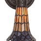 Meyda Lighting Stained Glass Pond Lily 6" Oil Rubbed Bronze Wall Sconce With Amber & Violet Shade Glass