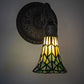 Meyda Lighting Stained Glass Pond Lily 6" Oil Rubbed Bronze Wall Sconce With Green Shade Glass