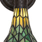 Meyda Lighting Stained Glass Pond Lily 6" Oil Rubbed Bronze Wall Sconce With Green Shade Glass