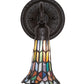 Meyda Lighting Stained Glass Pond Lily 6" Oil Rubbed Bronze Wall Sconce With Multi-Colored Shade Glass