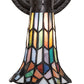 Meyda Lighting Stained Glass Pond Lily 6" Oil Rubbed Bronze Wall Sconce With Multi-Colored Shade Glass