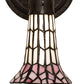 Meyda Lighting Stained Glass Pond Lily 6" Oil Rubbed Bronze Wall Sconce With Pink & White Art Shade Glass