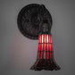 Meyda Lighting Stained Glass Pond Lily 6" Oil Rubbed Bronze Wall Sconce With Red Art Shade Glass