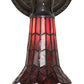 Meyda Lighting Stained Glass Pond Lily 6" Oil Rubbed Bronze Wall Sconce With Red Art Shade Glass