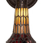 Meyda Lighting Stained Glass Pond Lily 6" Oil Rubbed Bronze Wall Sconce With Red & Yellow Shade Glass