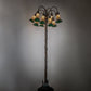 Meyda Lighting Stained Glass Pond Lily 61" 12-Light Bronze Floor Lamp With Amber & Green Shade Glass