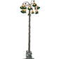 Meyda Lighting Stained Glass Pond Lily 61" 12-Light Bronze Floor Lamp With Amber & Green Shade Glass