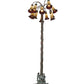 Meyda Lighting Stained Glass Pond Lily 61" 12-Light Bronze Floor Lamp With Yellow & Red Shade Glass