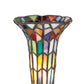 Meyda Lighting Stained Glass Pond Lily 8" Mahogany Bronze Victorian Accent Table Lamp With Multi-Colored Shade Glass