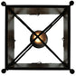 Meyda Lighting Standford 17" Black Hills Gold Pendant Light With Amber Mica Shade Glass