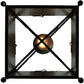 Meyda Lighting Standford 17" English Bronze Pendant Light With Amber Mica Shade Glass